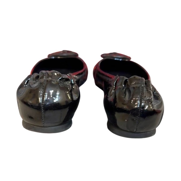TORY BURCH BLACK PATENT FLATS women’s slip on shoes size 6 - Picture 13 of 14